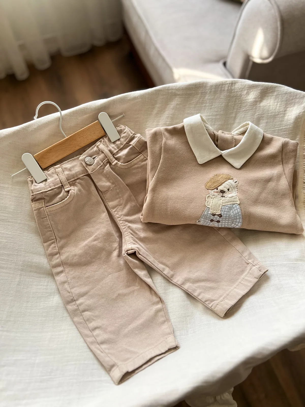 سيت اولاد انيق دب تطريز 🧸