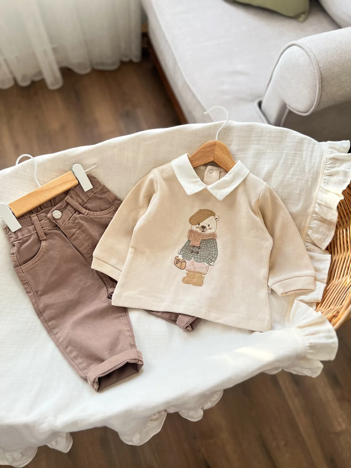 سيت اولاد انيق دب تطريز 🧸