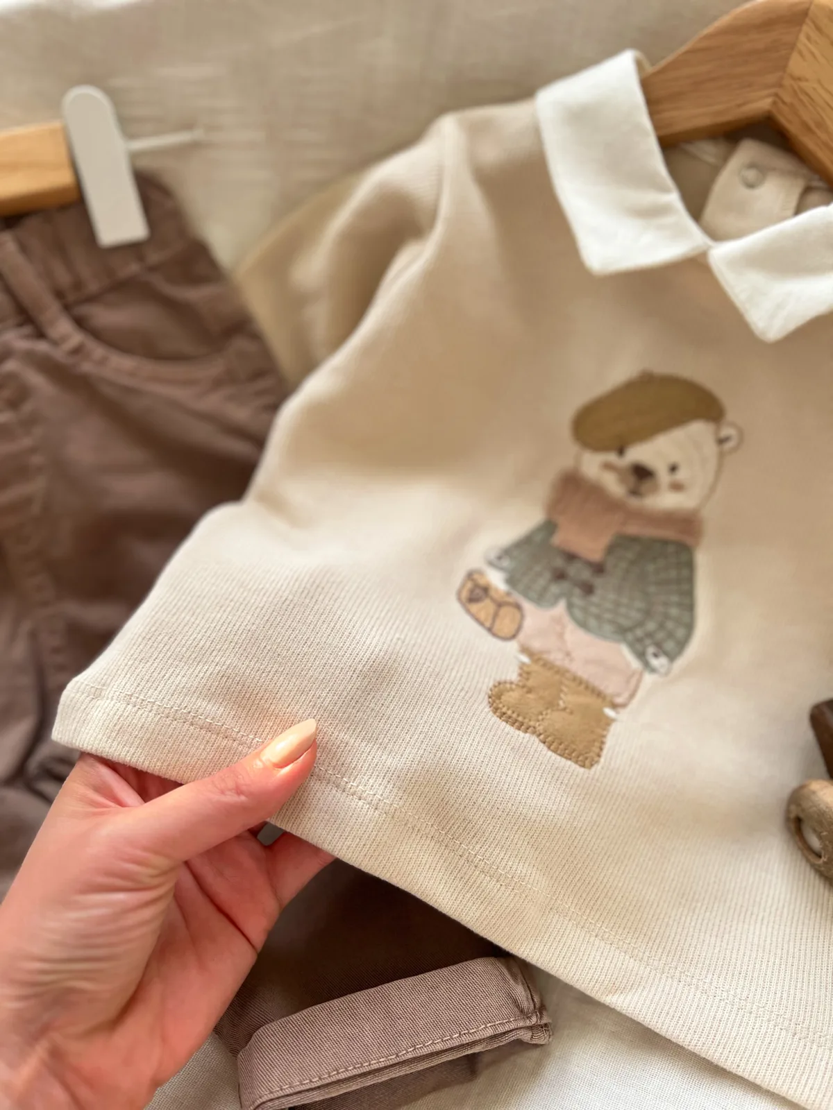 سيت اولاد انيق دب تطريز 🧸